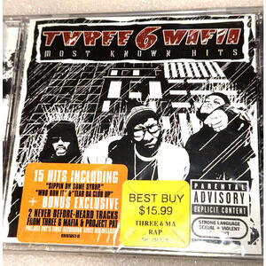 Three 6 Mafia Most Known Hits CD Explicit Sealed